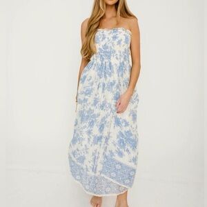 NWT Worth Collective Solena Floral Smocked Midi Dress